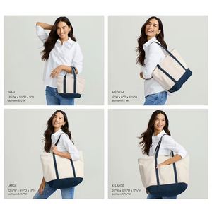 Custom Canvas With Handles Woman <b>Reusable</b> Cloth for Groceries and Shopping in Bulk Blank Cotton Tote <b>Bag</b> - Product Image 2