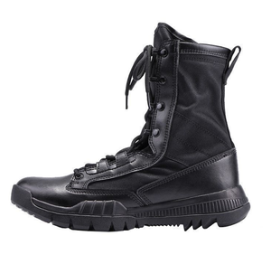 Botas de Desierto de Gamuza Superligeras TSB1102 en Promoción, Botas Tácticas Marrón Oscuro, Cuero Negro Brillante - Product Image 1