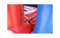 Château gonflable commercial Fun Bounce avec parcours d'obstacles et toboggan, jeu de défi pour enfants en PVC multicolore, location pour fêtes en plein air