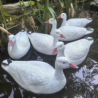 Décoy de chasse en plastique EVA pliable à corps entier, canard blanc à poitrine tachetée, appât pour la décoration de jardin en plein air