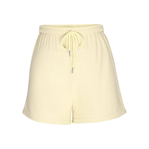 Shorts pour femmes à taille mi-haute, aspect polaire, respirants, séchage rapide, écologiques, en coton et polyester extensible, style décontracté et moderne - Product Image 1