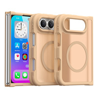Étui magnétique ultra-fin translucide effet peau mate pour iPhone Duo, compatible avec la charge sans fil, coque rigide antichoc en PC pour iPhone Fold