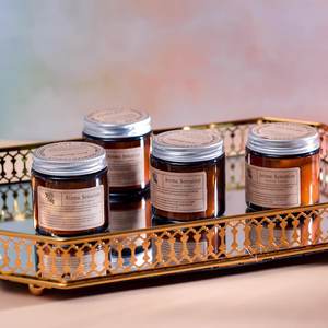 Bougie parfumée en verre de couleur thé, sans fumée, parfum romantique, respectueuse de l'environnement, végétalienne, pour les mariages, Diwali, bars - Product Image 2