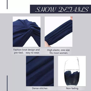 Syh1522 Bonnet de nuit en satin doux pré-noué pour femmes, turban de mode, bonnet de chimiothérapie, <span class=keywords><strong>chapeau</strong></span> pour cheveux - Product Image 4