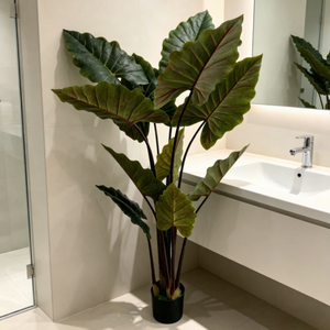 Planta Artificial Decorativa <span class=keywords><strong>de</strong></span> <span class=keywords><strong>Alocasia</strong></span>, Planta Artificial <span class=keywords><strong>de</strong></span> Taro Arcoíris con Tacto Real, Bonsái para Decoración <span class=keywords><strong>de</strong></span> Interiores del Hogar, Otras Decoraciones para Bodas - Product Image 2