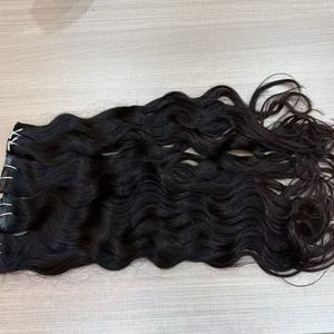 Extensions à clips en PU, <span class=keywords><strong>cheveux</strong></span> humains vierges russes naturels ondulés, Remy bruts, double épaisseur, cuticules alignées, sans couture, vente en gros, nouveauté - Product Image 3