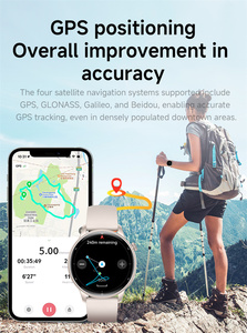 สมาร์ทวอทช์ Y25 สำหรับผู้หญิง พร้อม GPS, หน้า<span class=keywords><strong>จอ</strong></span> <span class=keywords><strong>AMOLED</strong></span> 1.32 นิ้ว กันน้ำ 3ATM สายรัดข้อมืออัจฉริยะเพื่อสุขภาพและการออกกำลังกาย นาฬิกาอัจฉริยะสำหรับผู้หญิง - Product Image 5