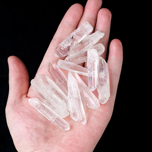 Baguette <span class=keywords><strong>de</strong></span> guérison à point <span class=keywords><strong>de</strong></span> cristal naturel monocristaux <span class=keywords><strong>de</strong></span> <span class=keywords><strong>quartz</strong></span> clair - Product Image 3