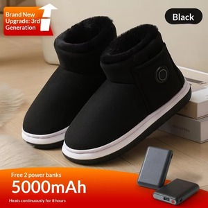 Zapatos de Algodón Unisex Recargables con Calefacción Eléctrica de Grafeno, Antideslizantes y con Regulación de Temperatura para Invierno - Product Image 5