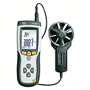 Medidor de Velocidad del Aire Portátil DT 8893 0.4-30m/s, Anemómetro con Termómetro IR sin Contacto - Product Image 1