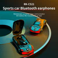 Écouteurs sans fil TWS RK-C521 L24 en forme de voiture, casque stéréo, mini écouteurs sportifs en forme de voiture avec microphone et boîtier de charge