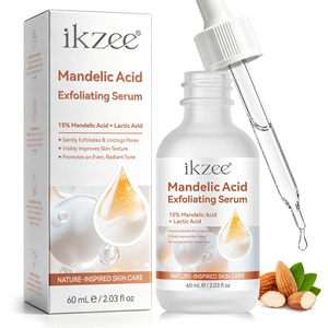 Sérum exfoliant pour le visage Ikzee avec logo personnalisé, <span class=keywords><strong>acide</strong></span> mandélique à 15% + <span class=keywords><strong>acide</strong></span> lactique, soin de la peau, texture lisse, éclat radieux, prix d'usine - Product Image 2