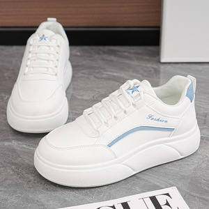 Chaussures plates décontractées blanches pour femmes, plateforme été 2026, avec semelle rehaussante, style coréen polyvalent, tendance sport et voyage - Product Image 4