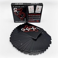 Jouets sexuels amusants pour adultes, jeu de cartes de position sexuelle en silicone imperméable pour couples