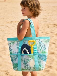 Bolsa de Playa Multifuncional de Gran Capacidad, con Malla, a Prueba de Arena, para Trajes de Baño, con Bolsillo, Estilo Tropical - Product Image 6