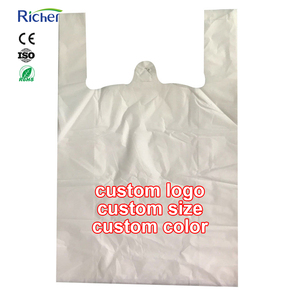 Sacs de courses en plastique avec poignées, personnalisables avec logo, pour supermarchés et emballages de détail, fourniture en marque blanche - Product Image 1