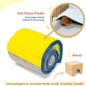 Hochwertige Bestseller Luxus Winter kühlung Fleece Meers chweinchen Bett matte mit interaktivem Design für Käfige - Product Image 2