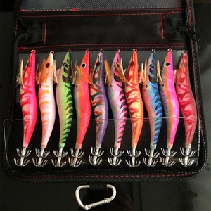 10pcs De Pêche Jeu de Leurre Squid Jigs 3.0 #3.5 # Crochet 13.5cm 20g En Bois Crevettes Artificielle Appât Lueur dans L'obscurité Lumineuse dur appât - Product Image 3