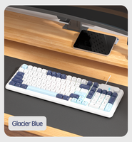 Nouveau clavier USB filaire rétroéclairé RGB, 98 touches, ergonomique, à membrane, étanche, pour ordinateur portable, tablette, bureau, jeux