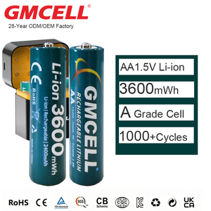 Batería Recargable AA de 1.5V al por Mayor, Batería de Litio 14500 de 3000mWh, 1200 Ciclos, Baterías para Electrónica de Consumo - Product Image 3