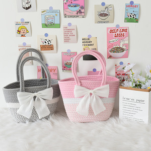 Sac fourre-tout tissé élégant grande capacité, nouveau style 2026 pour la plage et le bord de mer, sac à bandoulière chic pour pique-nique, sac panier - Product Image 2