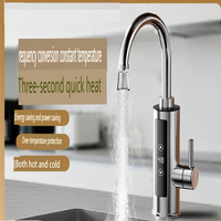 Robinet d'eau chaude électrique instantané 3400W, chauffe-eau sans réservoir thermostatique intelligent avec affichage LED et rotation à 360° °   Rotation pour la cuisine à domicile