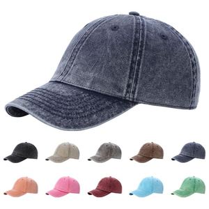 Gorra de béisbol de mezclilla casual unisex de 6 paneles, estilo Joker, con bordado 3D curvo y efecto lavado de copo de nieve. - Product Image 1