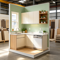 Unité de cuisine préfabriquée compacte pour studio, à assembler soi-même