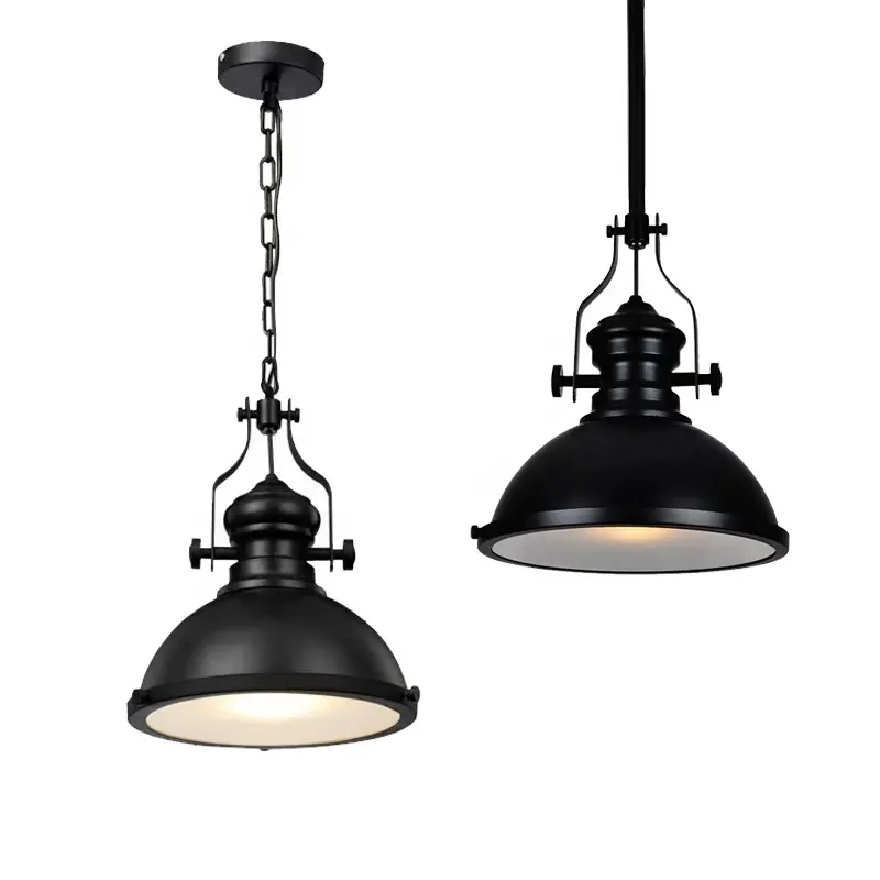 Wholesale vintage loft Bronze gold chrome Black Metal Cheap Industrial Lighting Home Kitchen Ceiling droplight