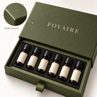 Boîte d'échantillons de parfum personnalisée avec plateau à tiroirs et manchons en papier, emballage rigide pour la présentation de flacons de découverte de parfums