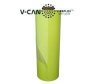 Vinilo Reflectante Fluorescente Amarillo Lima PES para Corte de Logotipos, Rollo de Vinilo Termotransferible para Logotipos en Camisetas