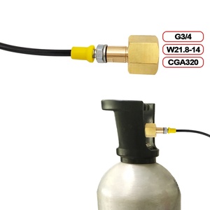 Adaptateur de tuyau convertisseur M18x1.5 pour vanne de connexion <span class=keywords><strong>Sodastream</strong></span> Soda connecteur CO2 externe W21.8-14 de réservoir pour accessoires de Paintball - Product Image 6
