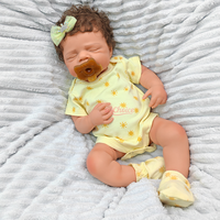 Adorable poupée reborn en silicone PASCALE de 20 pouces avec tétine réaliste et cheveux implantés à la main pour la formation en crèche