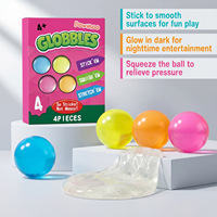 Jouets Squishy Gloobble (lot de 4), balles anti-stress collantes pour adultes et enfants, balles moelleuses, cadeau sensoriel apaisant pour soulager le stress