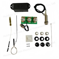 Sistem Pickup Gitar Akustik Aktif B-BAND dengan Preamp EQ 3-Band, Kit Pickup Gitar Lengkap untuk Gitar Akustik Senar Baja