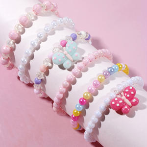 Ensemble de 6 bracelets colorés pour filles, bracelets à perles, bijoux pour petites filles - Product Image 2