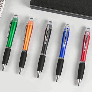 Échantillons Gratuits Nouveau Design Noir Bleu Rouge Orange Lampe Torche LED Stylo Multifonction avec Logo Personnalisé Promotion Stylo Tactile Lumineux - Product Image 4