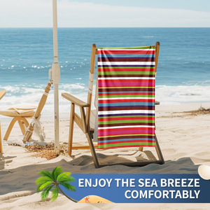 Telo mare Oversize a strisce blu sfumato 31.4 "X 62.9" Super assorbente asciugatura rapida morbido per nuoto da spiaggia - Product Image 2