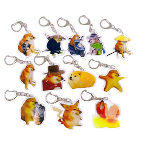 Yeni Kuso Akita köpek karikatür akrilik anahtarlık sevimli komik Funny köpek küçük kırmızı kitap sırt çantası kolye anahtarlık - Product Image 5