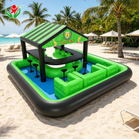 Bar flottant gonflable sur mesure, bar aquatique commercial pour location événementielle
