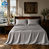 Cloudland Bersertifikasi ISO9001, Teraudit BSCI, Set Sprei Bambu Lyocell Organik Berkualitas Premium Warna Solid 400TC
