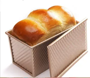 Non-Stick Rectangular Aluminum Metal Baking Mold With Lid For Toast Bread Loaf Tin Pan For Baking Pastry Tools
