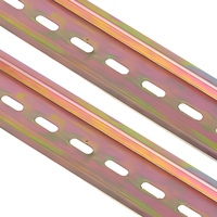 Rail de guidage en acier laminé à froid C45 de 35 mm, galvanisé, à fentes, pour montage sur rail DIN, 220V/380V 63A, pour disjoncteur et bornier