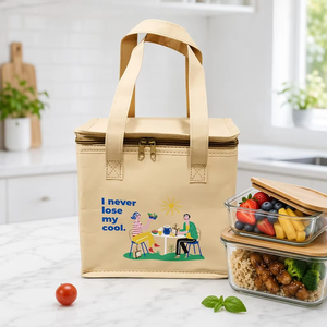<span class=keywords><strong>Bolsa</strong></span> Térmica para Almuerzo, Personalizable con Logotipo, Simple, Casual, Lavable, de Papel Kraft Dupont, Aislada, Tipo Tyvek, para Congelador - Product Image 3