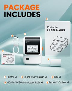 Imprimante d'étiquettes mini Phomemo M100 de 2 pouces, étiqueteuse pour petites entreprises, imprimante portable sans encre pour étiquettes de prix - Product Image 6