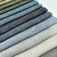 Tissu de canapé doux et performant, tissu de luxe pour ensemble de canapés, matériau pour canapés, rouge brun, 95% polyester, 5% lin
