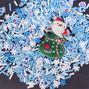 Nouveau créatif 500g noël thème polymère argile tranches flocon de neige patte fleurs chaud doux argile arrose bricolage fournitures Nail Art décor - Product Image 3