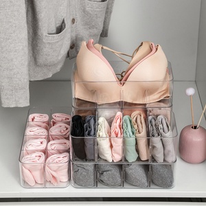 <b>Drawer</b> Underwear Wardrobe Organizers Divider Lingerie Split Transparent Partition Sock Bins <b>Storage</b> Boxes With Lid - Product Image 5