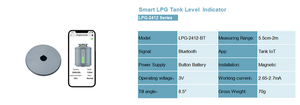 Indicateur de niveau de réservoir GPL intelligent à fixation magnétique rapide, signal Bluetooth et WiFi précis, dispositif de sécurité essentiel pour la prévention des fuites - Product Image 3