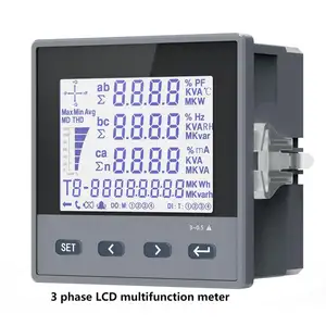 GEYA GY500-3E4Y AC 220V with RS485 96*96mm Three Phase LCD display multifunction power meter manufacture OEM